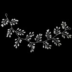 Accesoriu modern pentru decor par WED08PP Argintiu cu cristale de 30cm + 2 Agrafe Accesoriu modern pentru decor par WED08PP Argintiu cu cristale de 30cm + 2 Agrafe